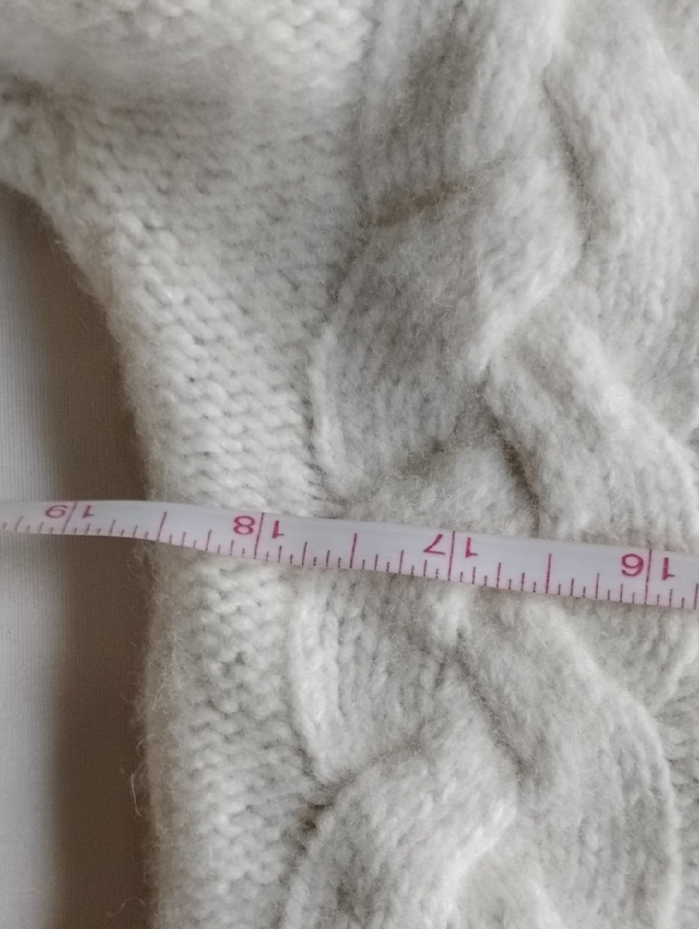 Grenville Cableknit Mockneck Alpaca Wool Oversized Sweater XS Antique Cream - Picture 9 of 10